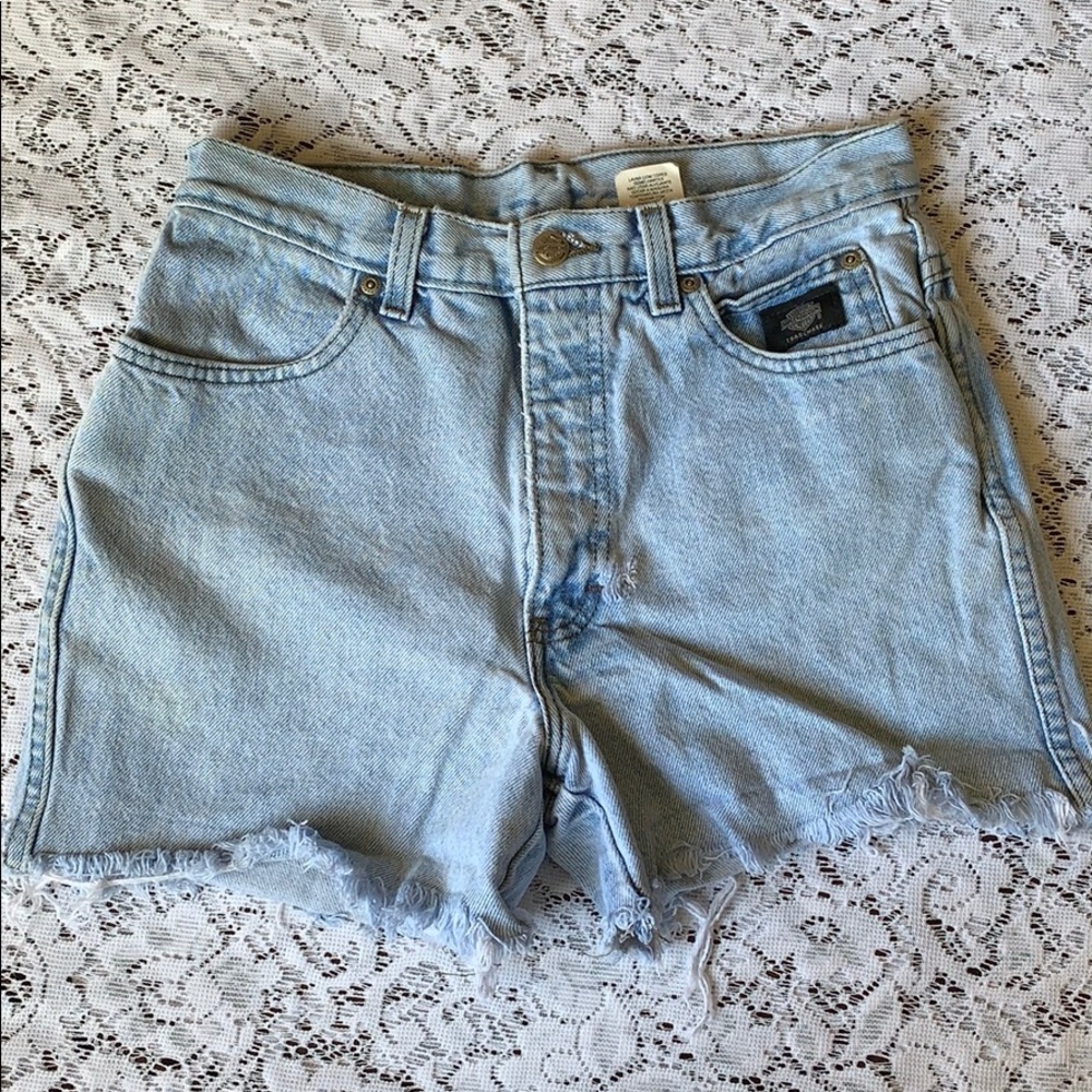 Vintage Harley Davidson cutoff shorts
